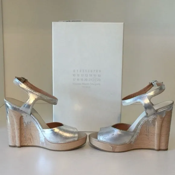Maison Martin Margiela hand painted wedge sandals size 6