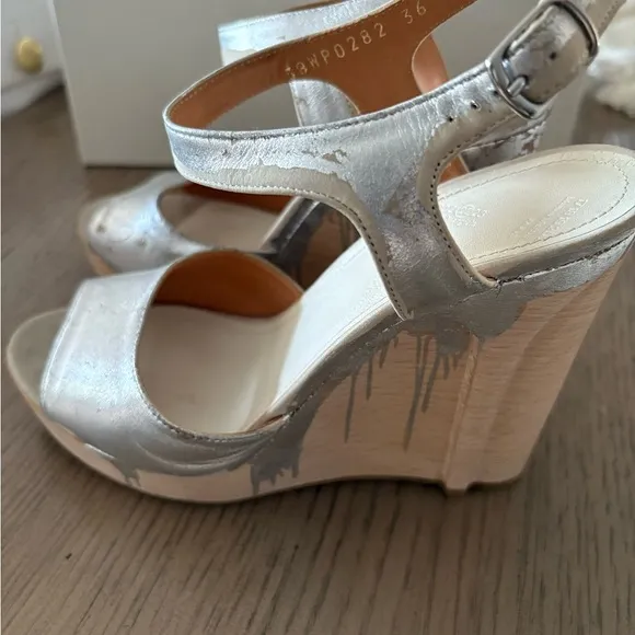 Maison Martin Margiela hand painted wedge sandals size 6