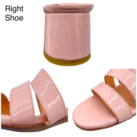 Marais USA Jane Mule Blush Pink Vegan Patent Slide Sandals Size 7.5