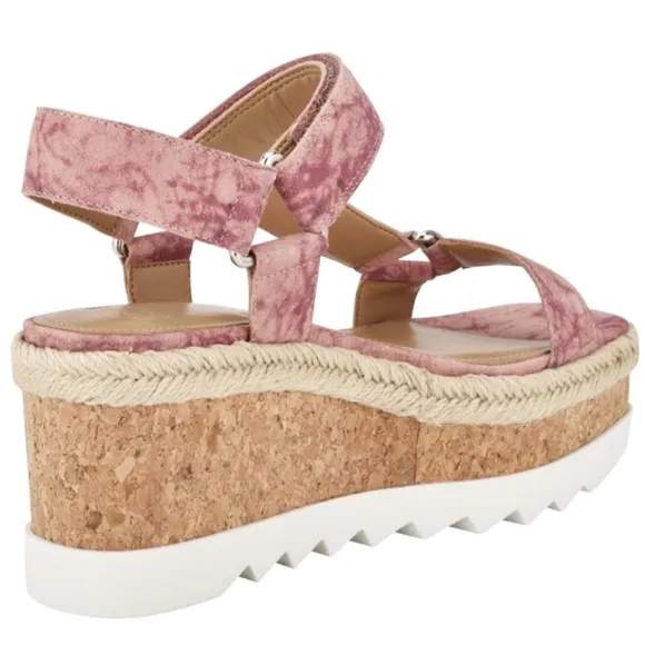 🆕{MARC FISHER} Gylian Leather Platform Wedge Sandals