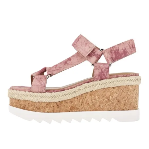 🆕{MARC FISHER} Gylian Leather Platform Wedge Sandals