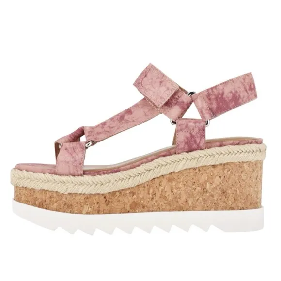 🆕{MARC FISHER} Gylian Leather Platform Wedge Sandals