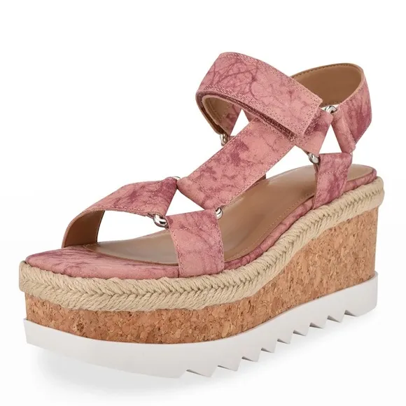 🆕{MARC FISHER} Gylian Leather Platform Wedge Sandals