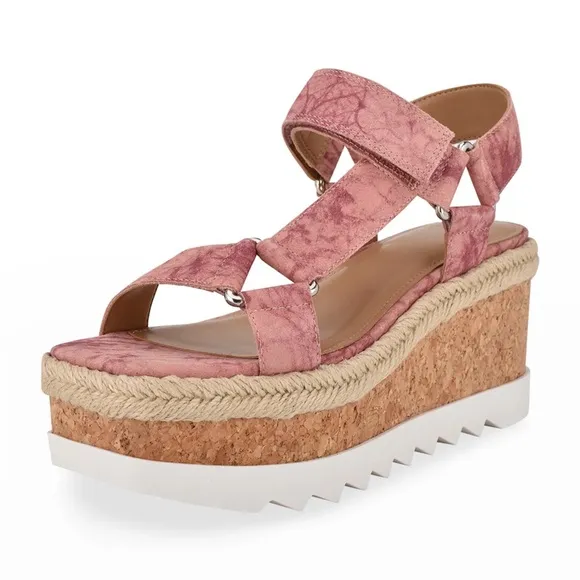 🆕{MARC FISHER} Gylian Leather Platform Wedge Sandals