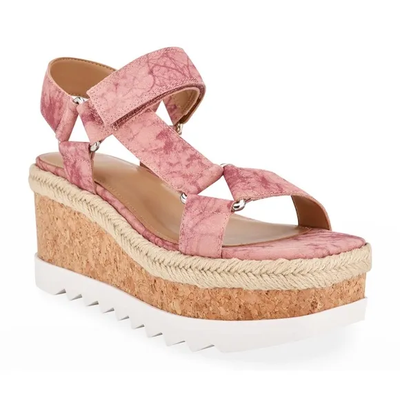 🆕{MARC FISHER} Gylian Leather Platform Wedge Sandals
