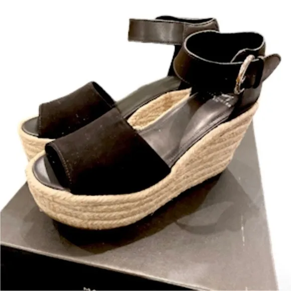 Marc Fisher Platform Espadrille Brand New Size 10 Black
