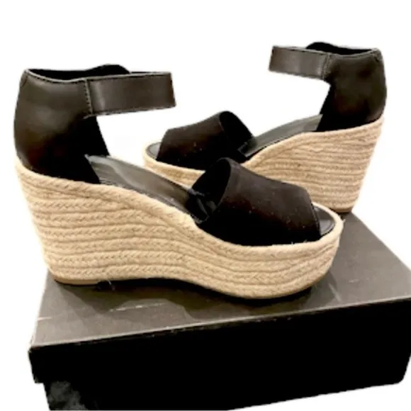 Marc Fisher Platform Espadrille Brand New Size 10 Black