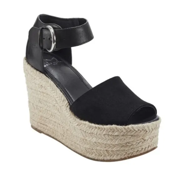 Marc Fisher Platform Espadrille Brand New Size 10 Black