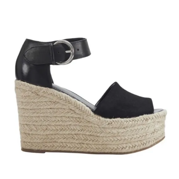 Marc Fisher Platform Espadrille Brand New Size 10 Black