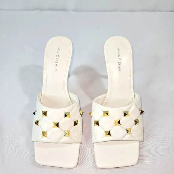 Marc Fisher White Heels Size 9.5