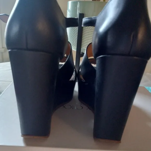 Marc Jacobs Black Leather Platform Sandals 36