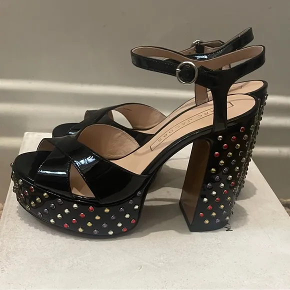 Marc Jacobs Lust Embellished Block Heel Platform Sandals