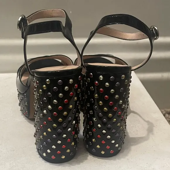 Marc Jacobs Lust Embellished Block Heel Platform Sandals