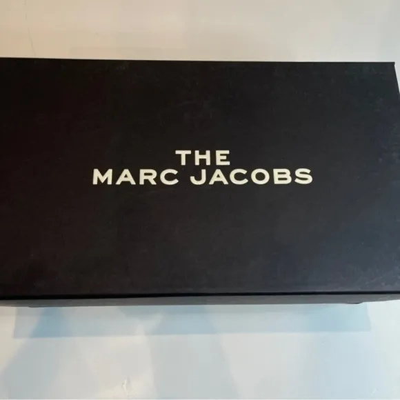 Marc Jacobs Womens Slides The Slide Logo Slip On Sandals Navy Blue Pool Vaca NIB
