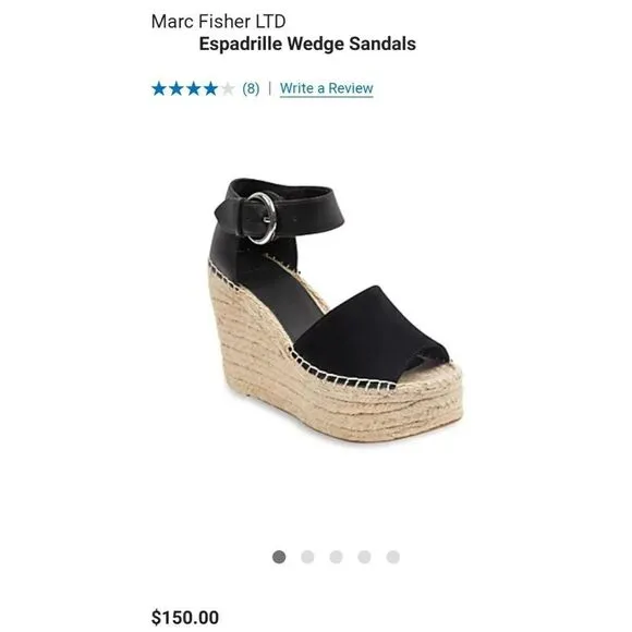 Marc Fisher Lannie Espadrille Wedge Sandals