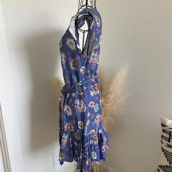 Marine Layer Laney Floral Mini Dress Marlin Hibiscus