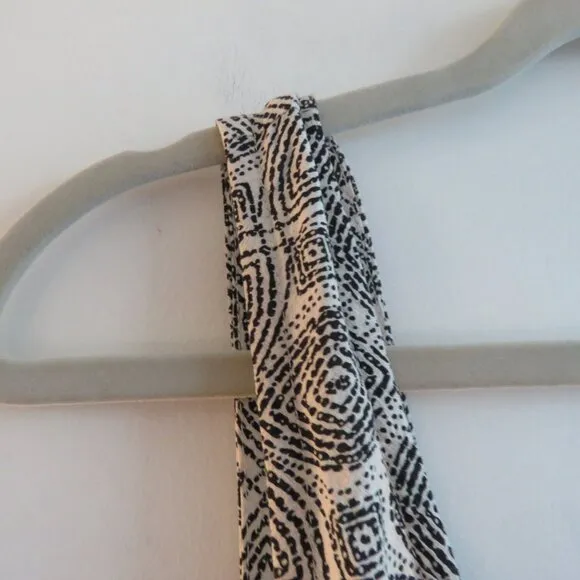 MARINE LAYER Nicole Mini Dress in Black &amp; White Geo Summer Travel Pockets Sz XS