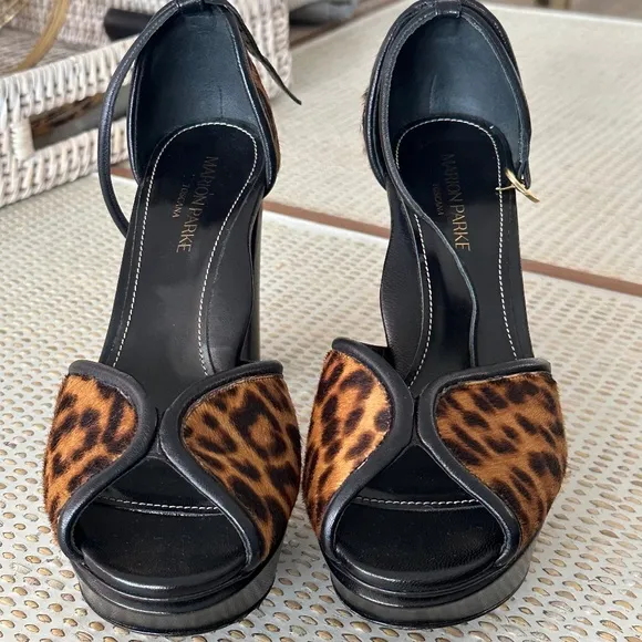 Marion Parke “Annie” Leopard Platform Shoe Size 39