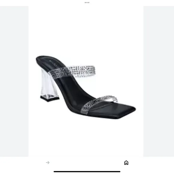 Mark Fisher Anlita Lucite Elegant Black-Embellished Women's Heels