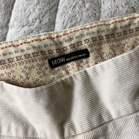Massimo‎ Dutti corduroy fit-and-flare midi skirt