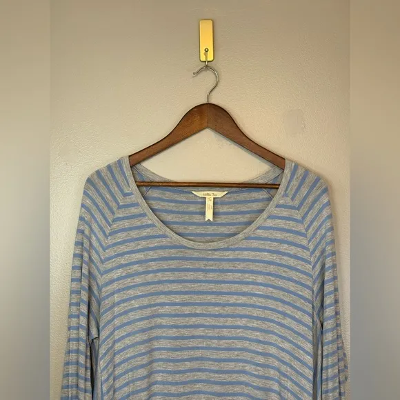 MATILDA JANE Blue Tan Grey Gray Stripe Her Majesty Dress Tunic‎ Top Womens Sz XL