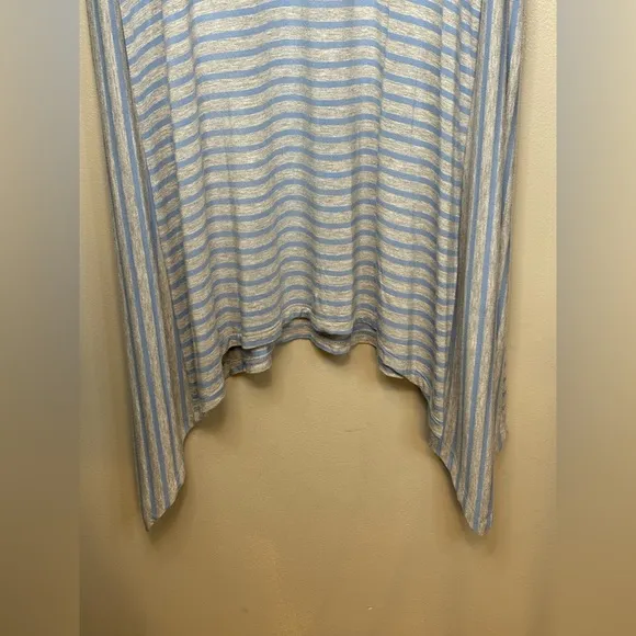 MATILDA JANE Blue Tan Grey Gray Stripe Her Majesty Dress Tunic‎ Top Womens Sz XL