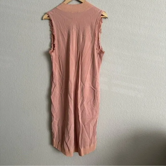 Maven West Sleeveless Mixed Fabric Dress – Blush Pink, Lagen look Sz Large