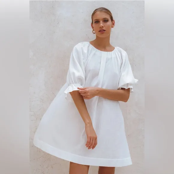 Medea Linen Mini Dress – Bali Lane