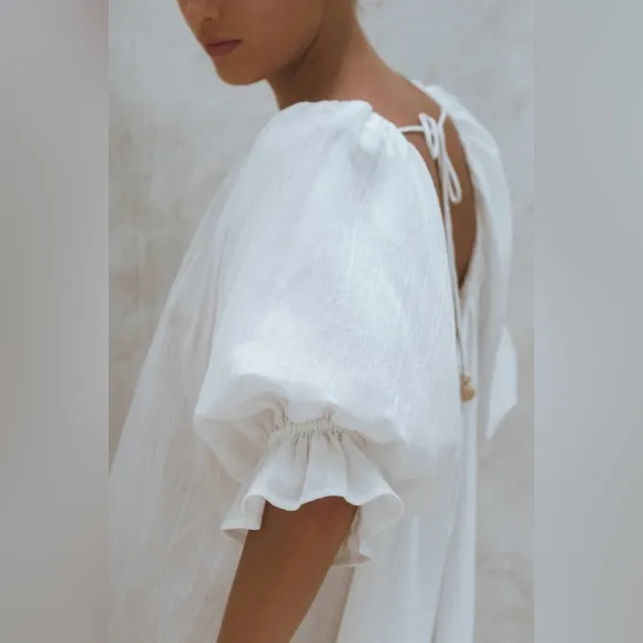 Medea Linen Mini Dress – Bali Lane