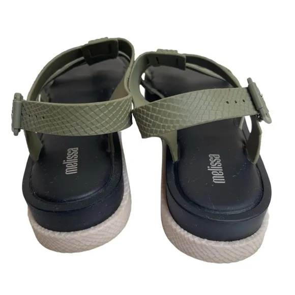 MELISSA - WOMEN’S FLOX III SNAKE PLATFORM SANDALS | SIZE 9