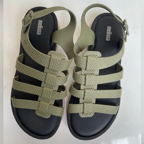 MELISSA - WOMEN’S FLOX III SNAKE PLATFORM SANDALS | SIZE 9