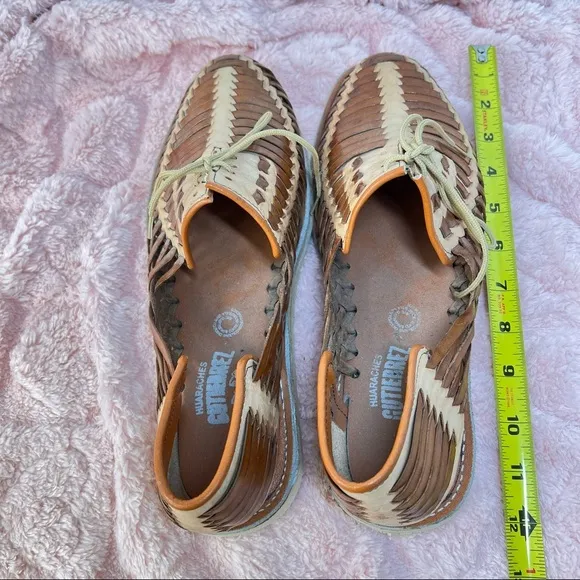 Mens Closed Toe Huarache Sandals Moccasin Mexican Authentic Leather Sandals NWOB
