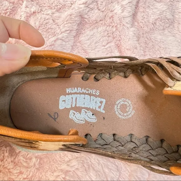 Mens Closed Toe Huarache Sandals Moccasin Mexican Authentic Leather Sandals NWOB