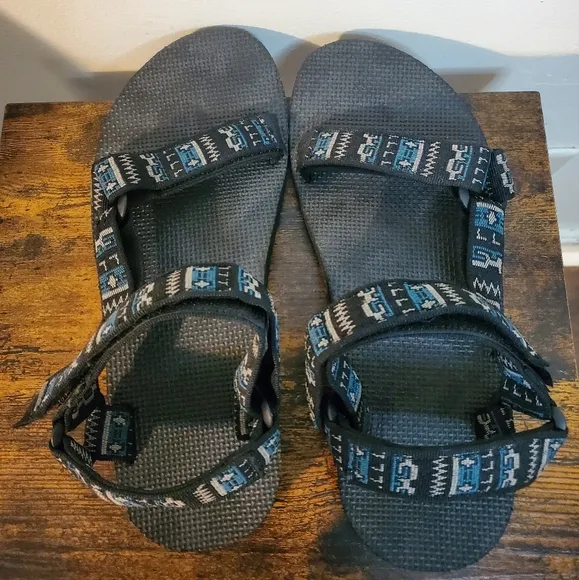 Mens Teva Original Universal Sandals Pottery Black/Taupe Size 10