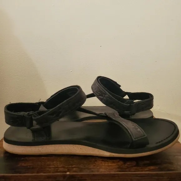 Mens Teva Original Universal Textured Leather Sandals Size 12