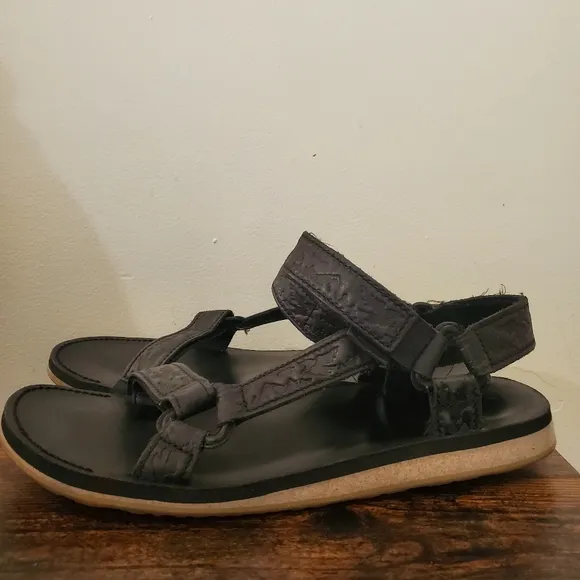 Mens Teva Original Universal Textured Leather Sandals Size 12
