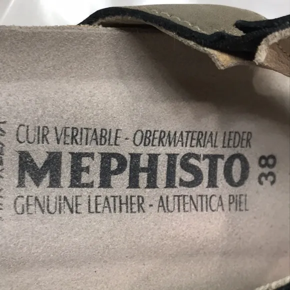Mephisto Air-Relax Women’s Naiade Gold Metallic Rhinestone Straps Wedge Sandals