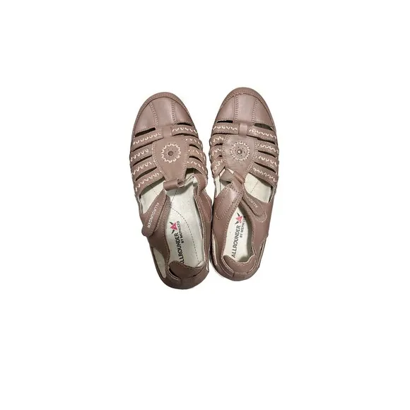 Mephisto Allrounder Galina Brown Leather Fisherman Sandals Size 10