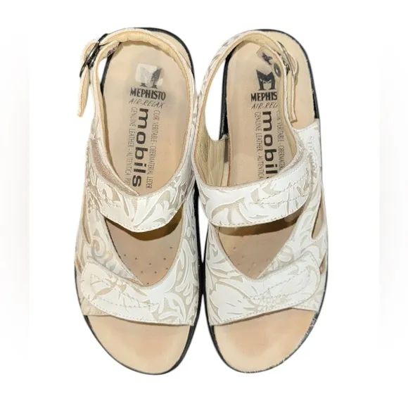 Mephisto Getha Mobil’s Ergonomic White Sandals Women’s Size 6.5