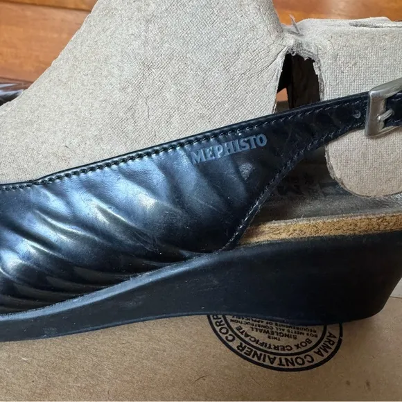 Mephisto Peep Toe Wedge Sandals