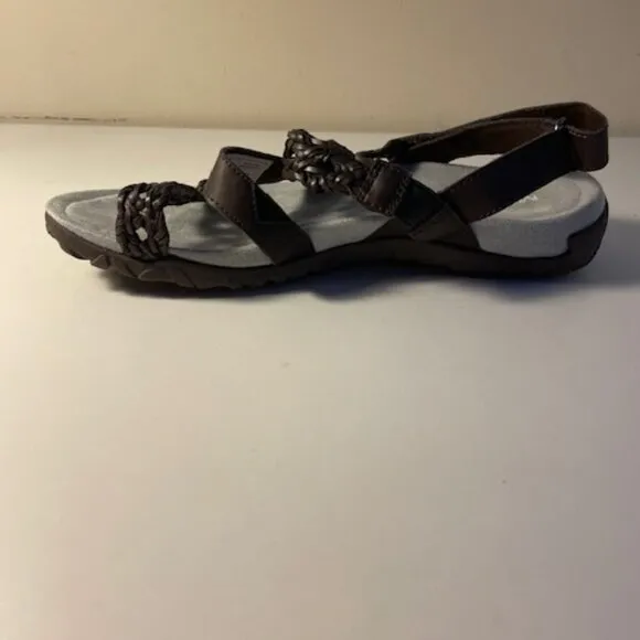 Merrell Sandals Womens 8 Terran Braid Slingback Strappy Espresso Brown Size 7New