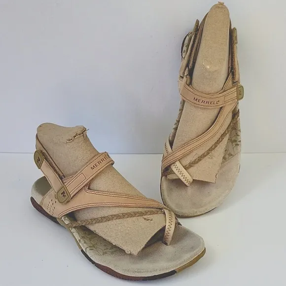 Merrell Siena Walking Sandals Buff Sand Size 7