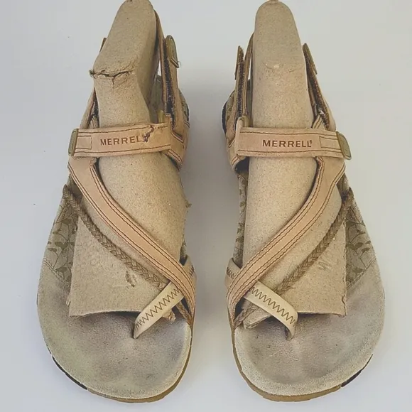 Merrell Siena Walking Sandals Buff Sand Size 7