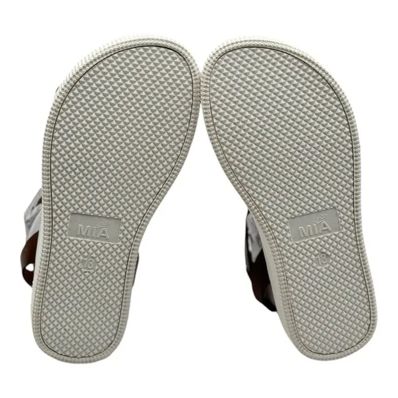 Mia Kids Little Ellen Brown Flatform Sandals | US 13