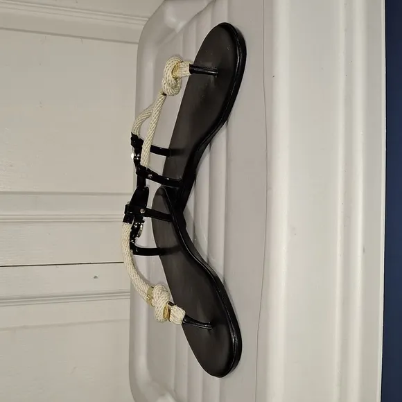 Michael Kors &quot;Holly&quot; jelly sandals - black/rope - 7