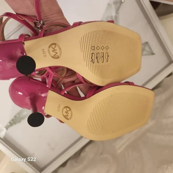 Michael Kors &quot;Imani&quot; Heeled Sandals. Color is called &quot;Cerise&quot;. NIB. Sz: various
