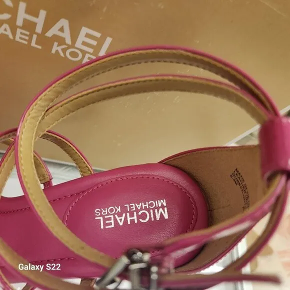 Michael Kors &quot;Imani&quot; Heeled Sandals. Color is called &quot;Cerise&quot;. NIB. Sz: various