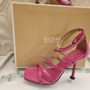 Michael Kors &quot;Imani&quot; Heeled Sandals. Color is called &quot;Cerise&quot;. NIB. Sz: various