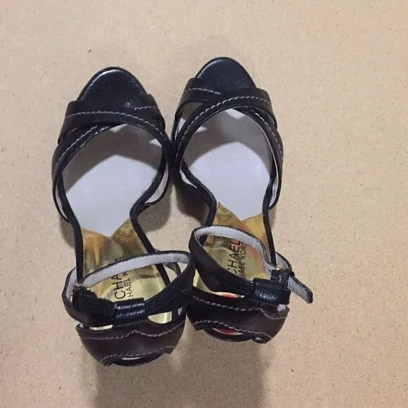MICHAEL Kors black leather heels, sandals, 10