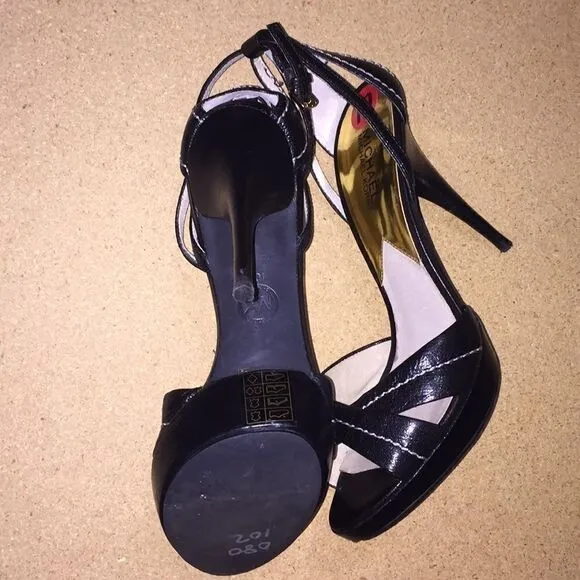 MICHAEL Kors black leather heels, sandals, 10